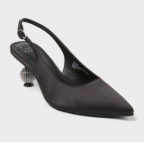 a new day Black Pointed Slingback Flats - Picture 5 of 10